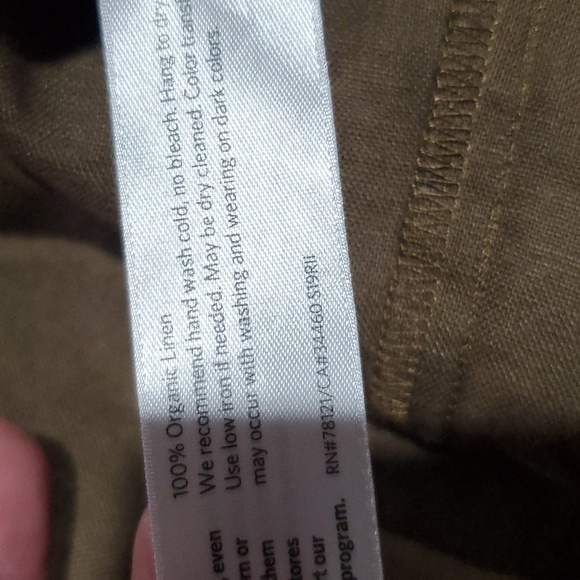 Eileen fisher green brown 2 button linen blazer - Picture 6 of 8